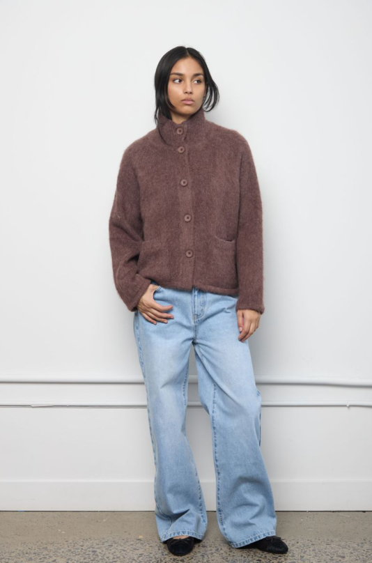 Kuwalla Funnel Alpaca Cardigan