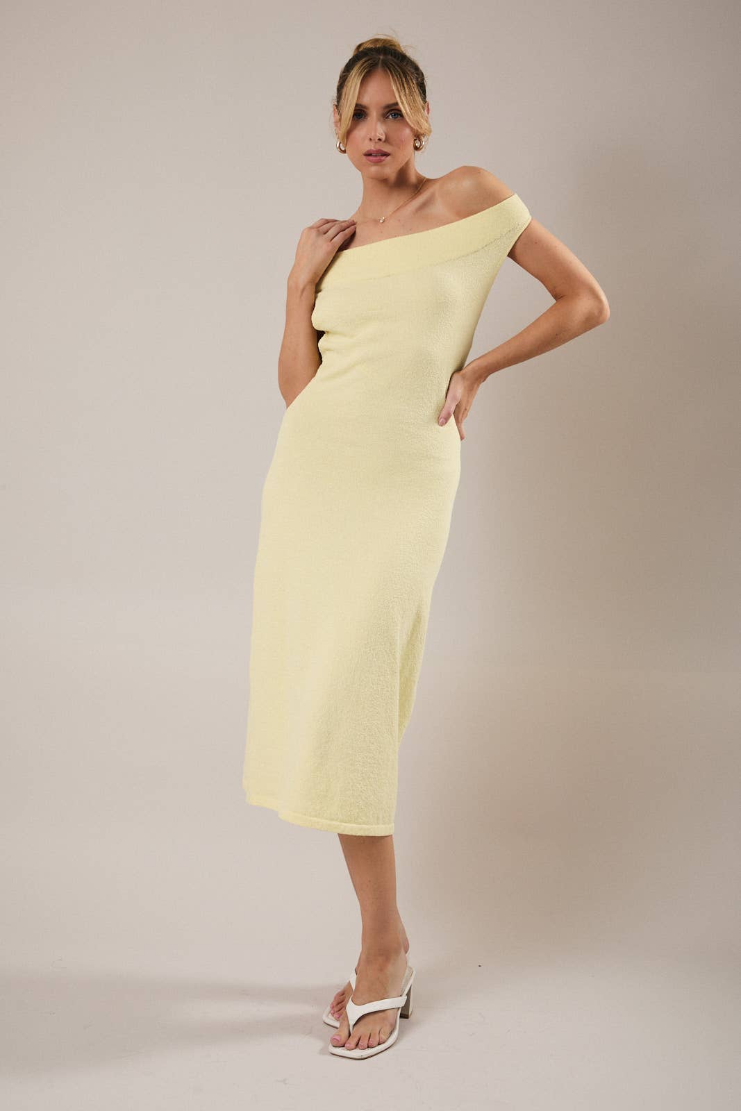 Sunday Edition Cowl Neck Midi Dress