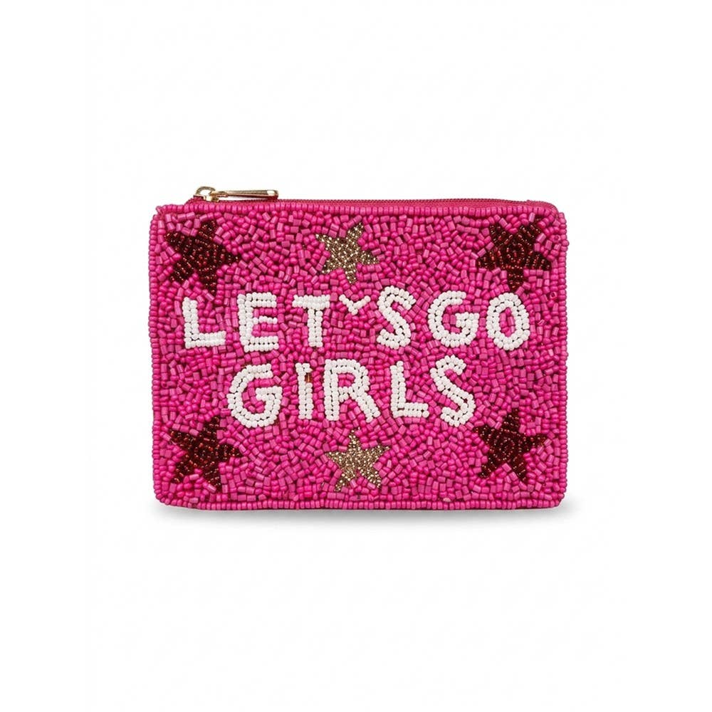 Lets Go Girls Star Beaded Coin Pouch
