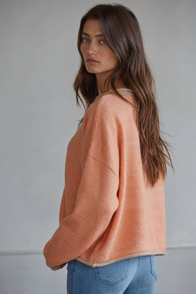 By Together Knit Crew Neck Cardigan