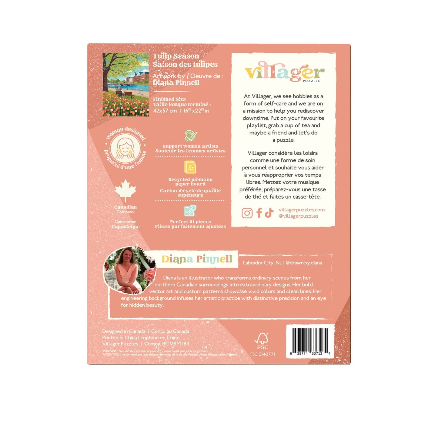 Villager Puzzle Tulip Season | 500-Piece Puzzle | Designed in Canada