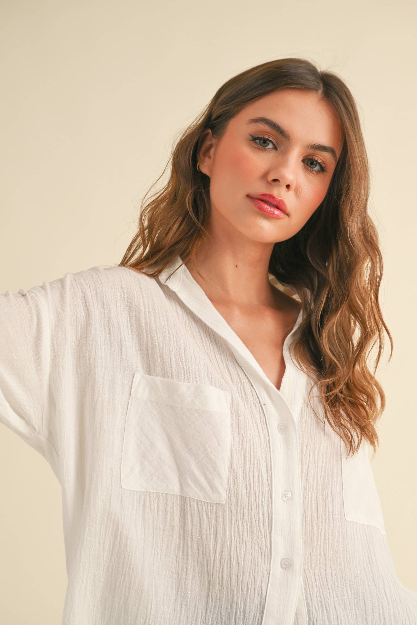 Miou Muse Cotton Button-down