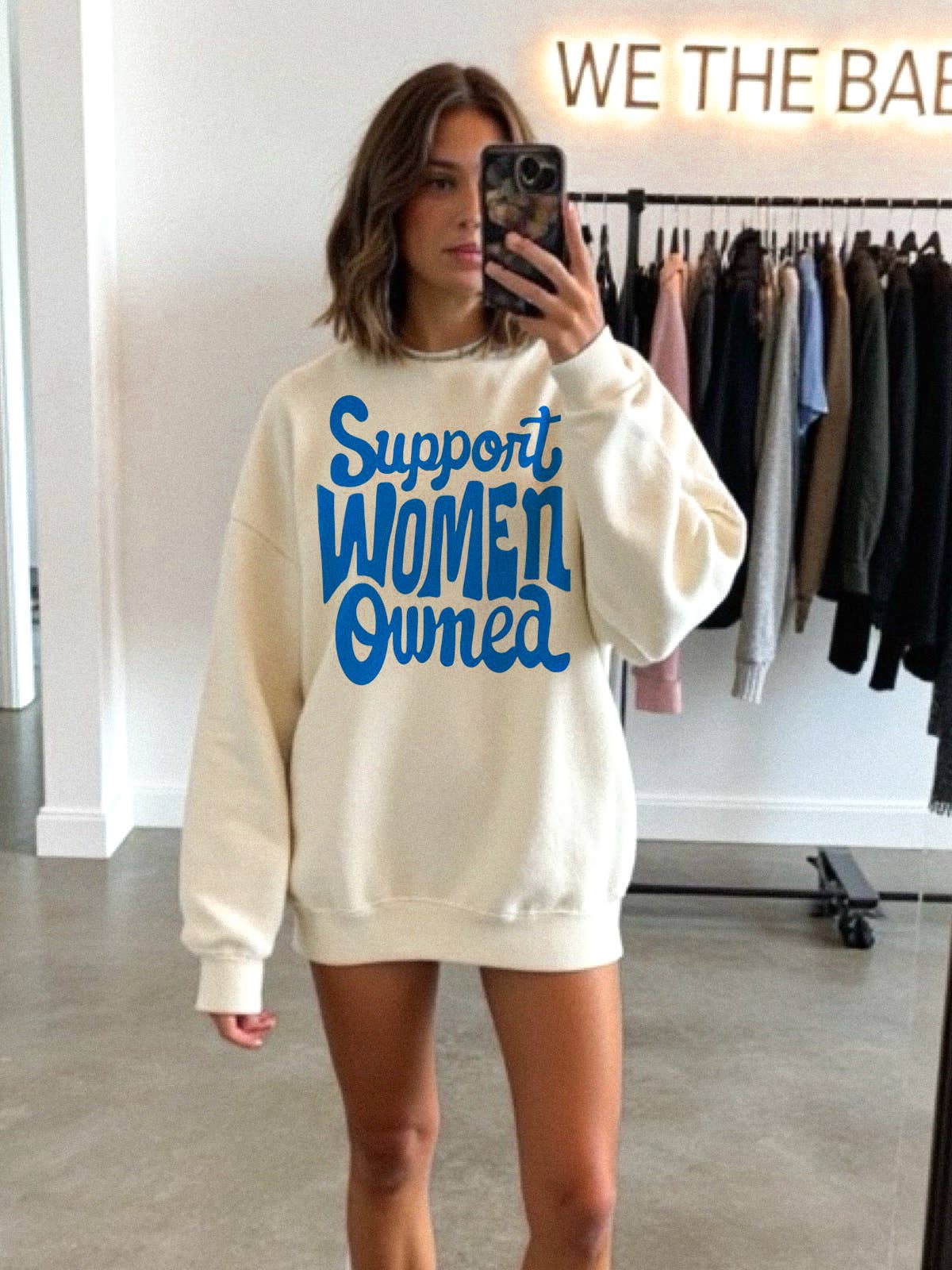 Support Woman Owned Graphic Sweatshirt