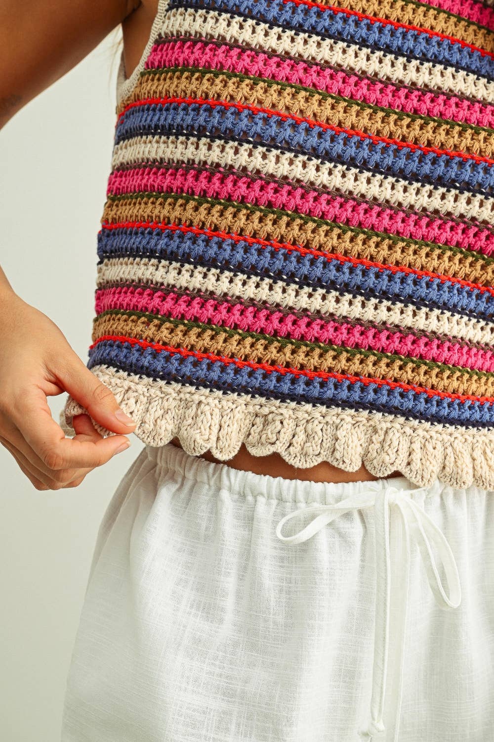 MIOU MUSE MULTI COLOR KNIT TOP