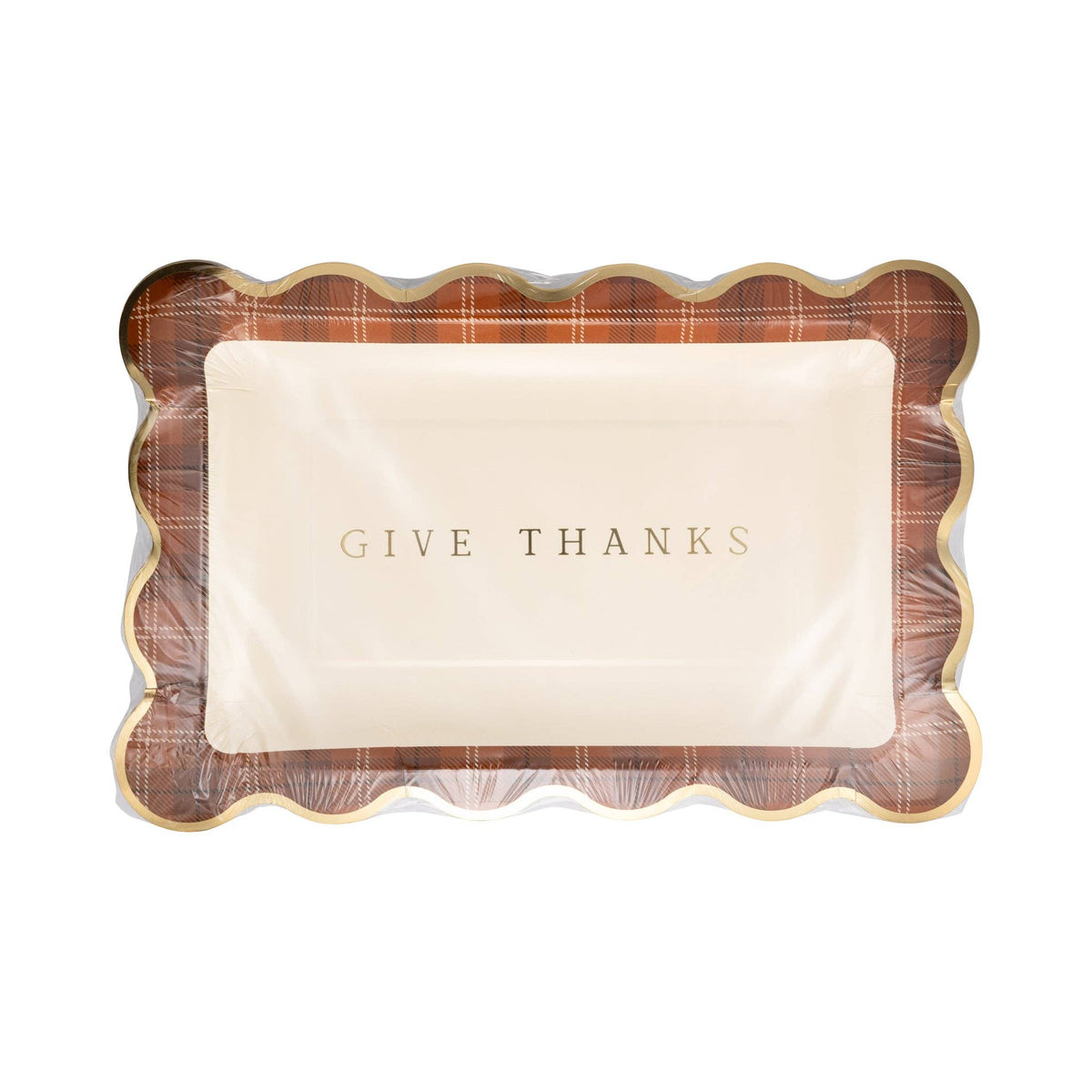 Give Thanks & Plaid Plate