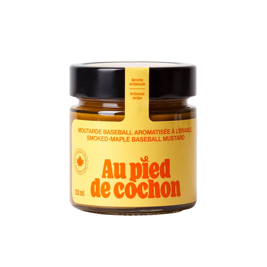 "Au pied de cochon" smoked maple baseball mustard
