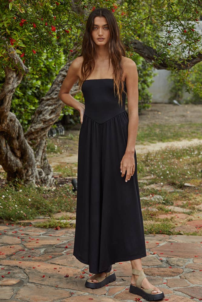 By Together Knit Spandex Tube Strapless Jumpsuit