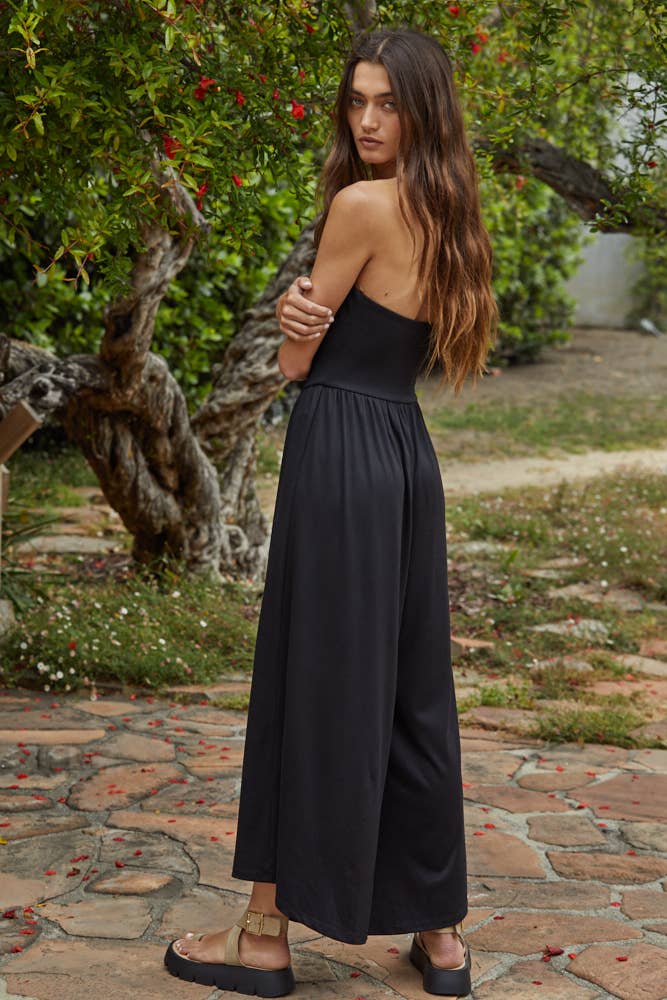 By Together Knit Spandex Tube Strapless Jumpsuit