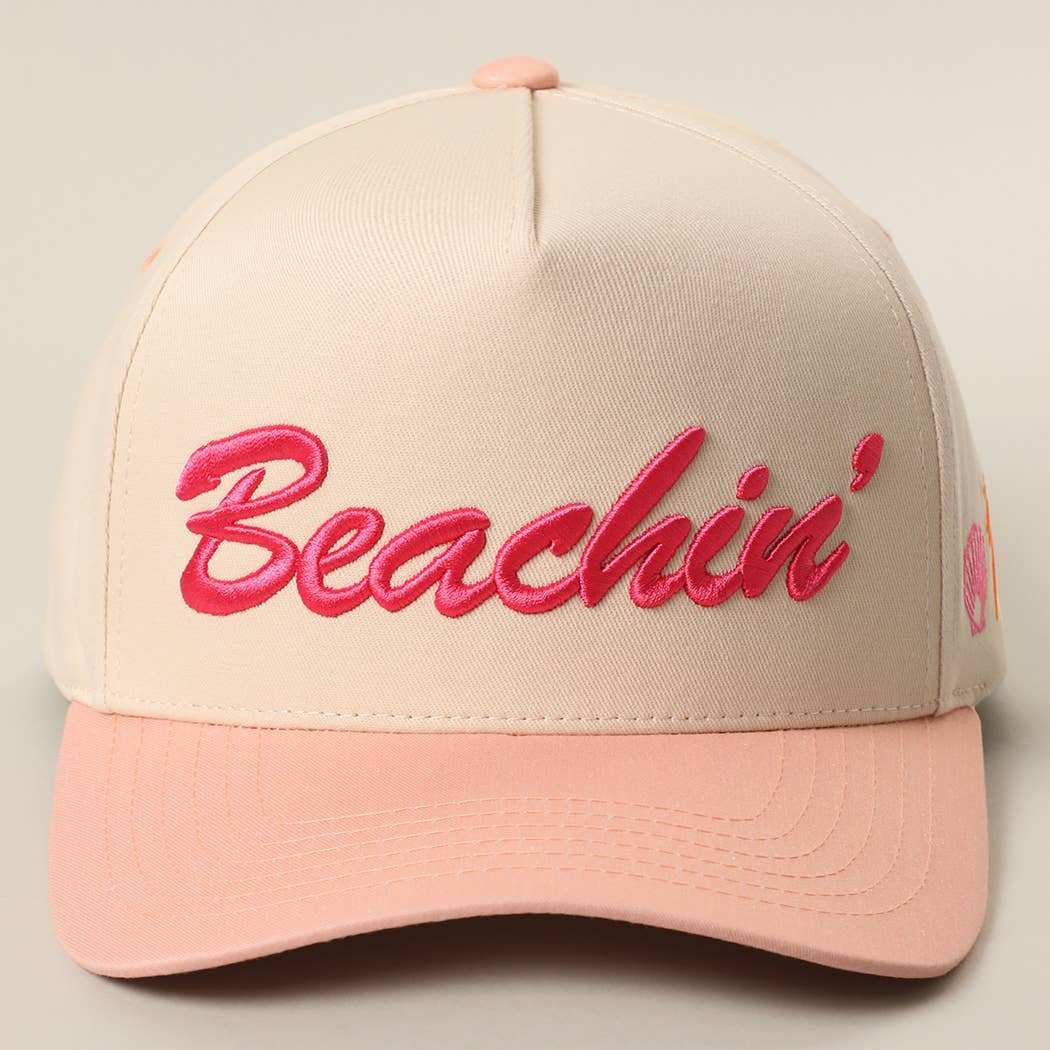 BEACHIN' 3D Embroidered Two-Tone Trucker Hat