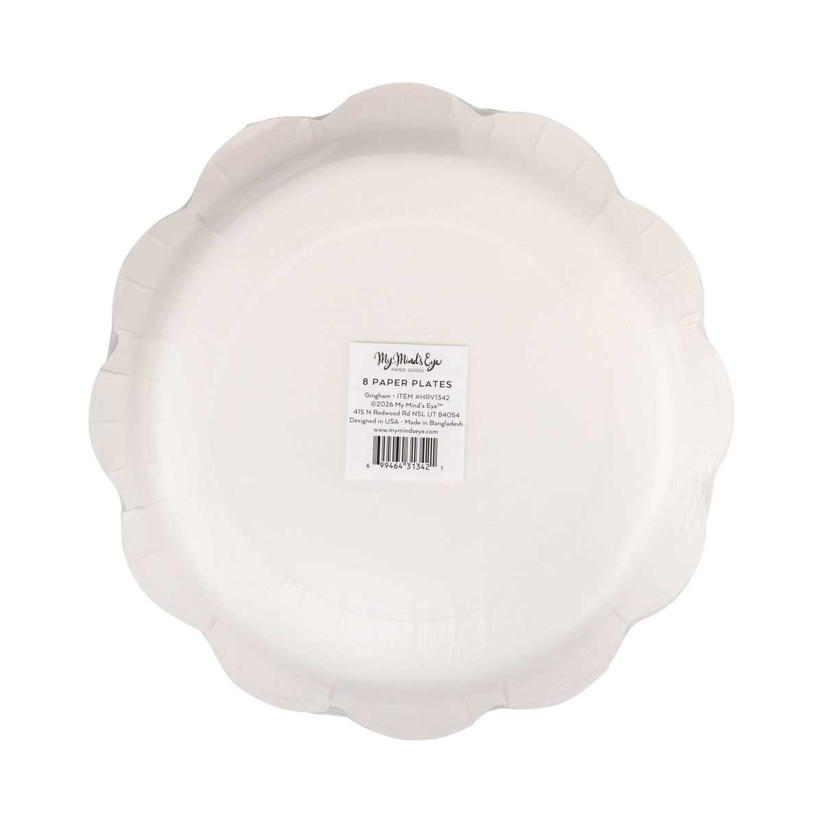 Gingham Happy Thanksgiving Paper Plates