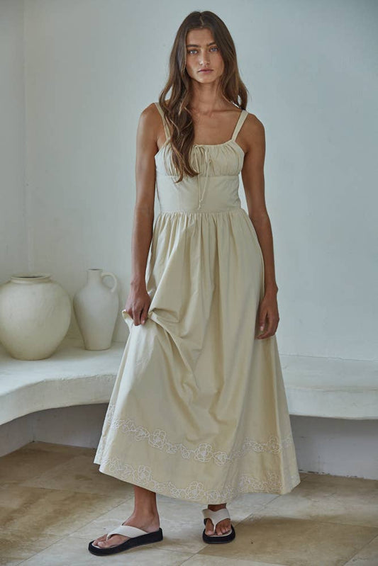 By Together Woven Cotton Maxi Dress