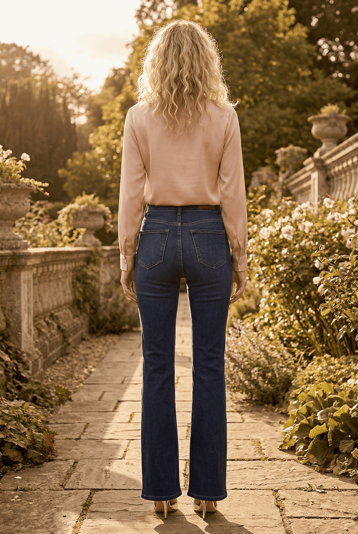 HIGH RISE DOUBLE WAIST BOOTCUT JEANS