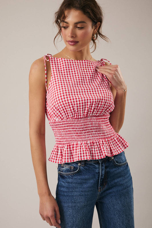 Sunday Edition Gingham Top