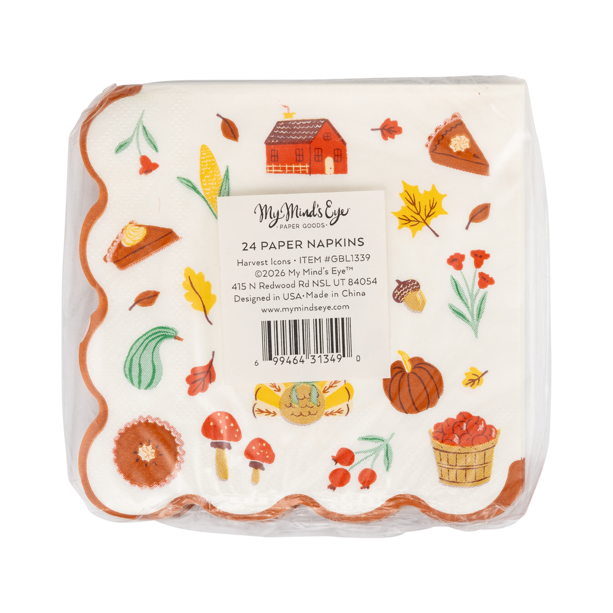 Harvest Icons Cocktail Paper Napkins