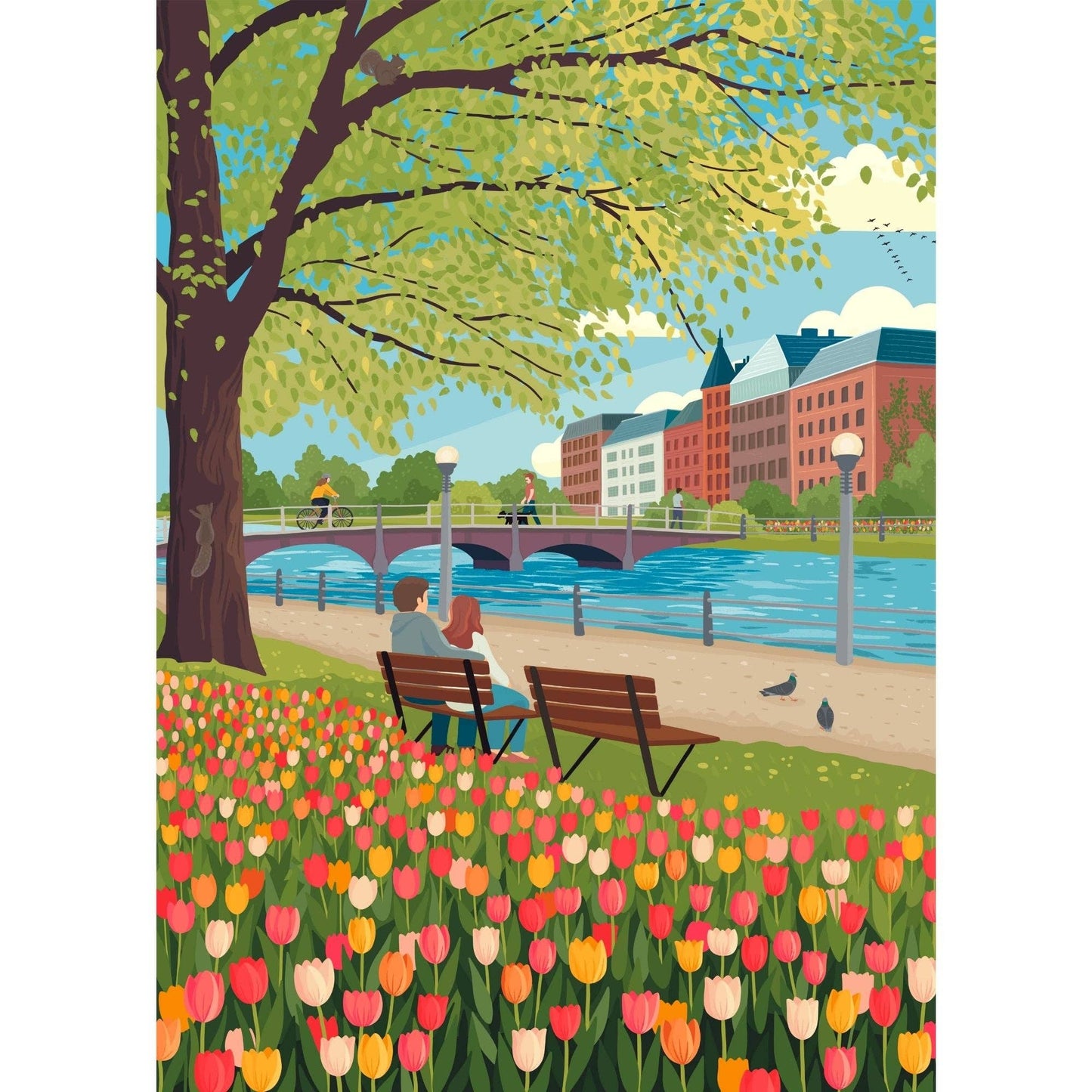 Villager Puzzle Tulip Season | 500-Piece Puzzle | Designed in Canada