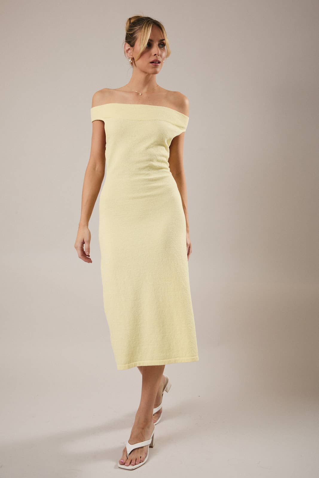 Sunday Edition Cowl Neck Midi Dress