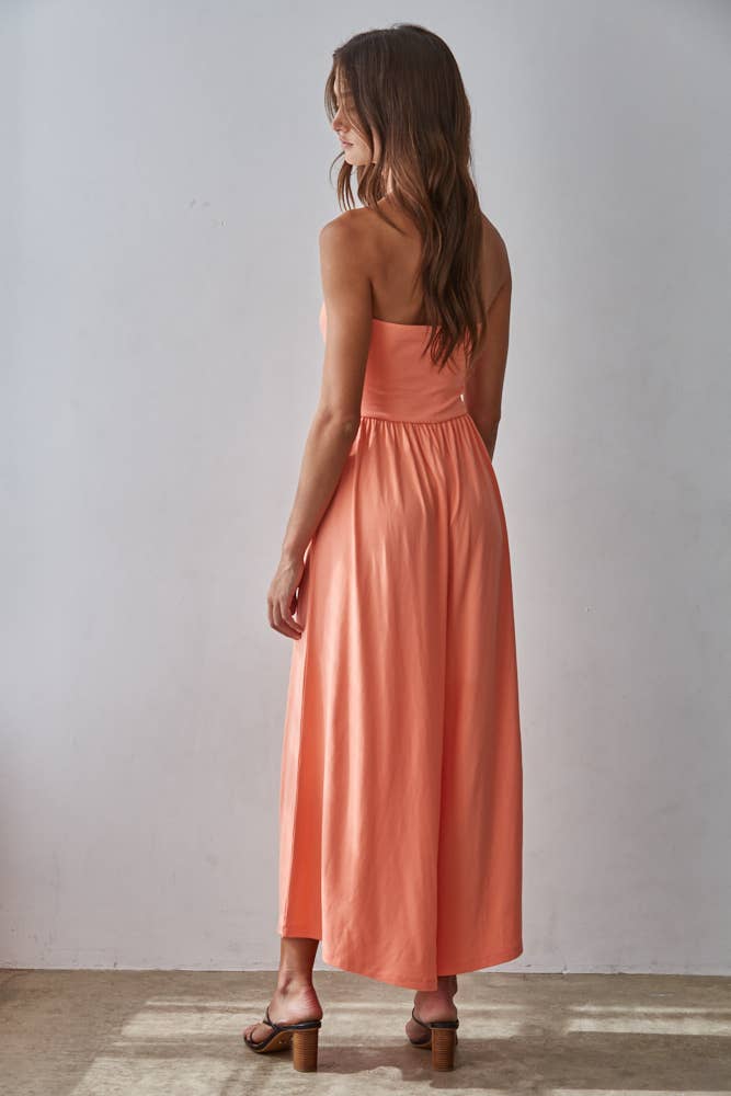 By Together Knit Spandex Tube Strapless Jumpsuit