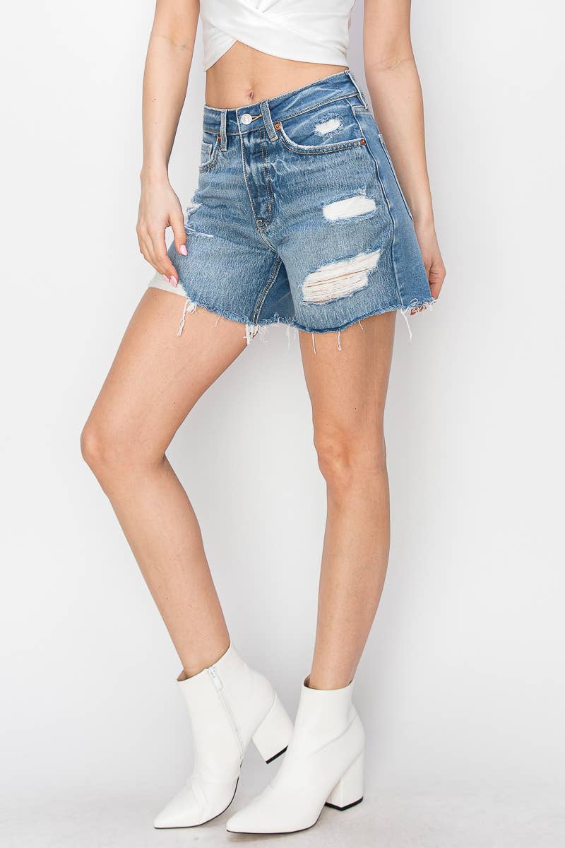 Artemis Vintage Hybride High Rise Midi Shorts