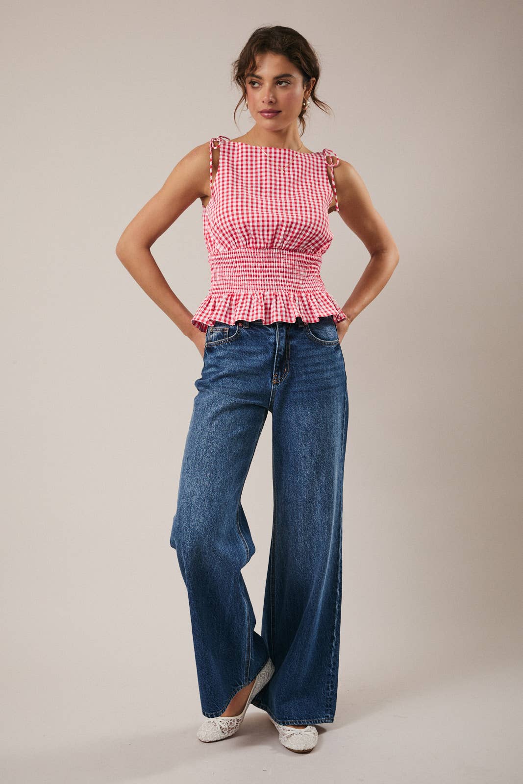 Sunday Edition Gingham Top