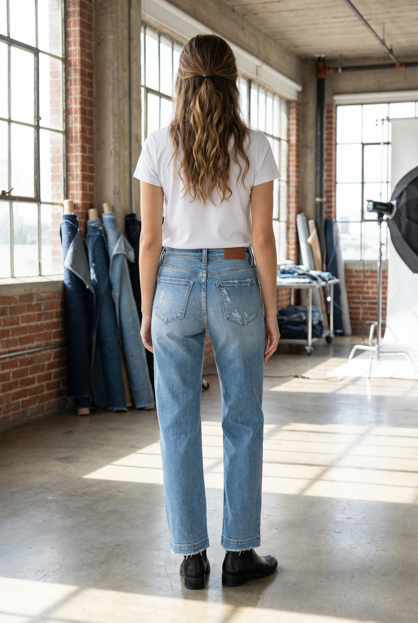 Artemis Vintage High Rise Relaxed Straight Jean