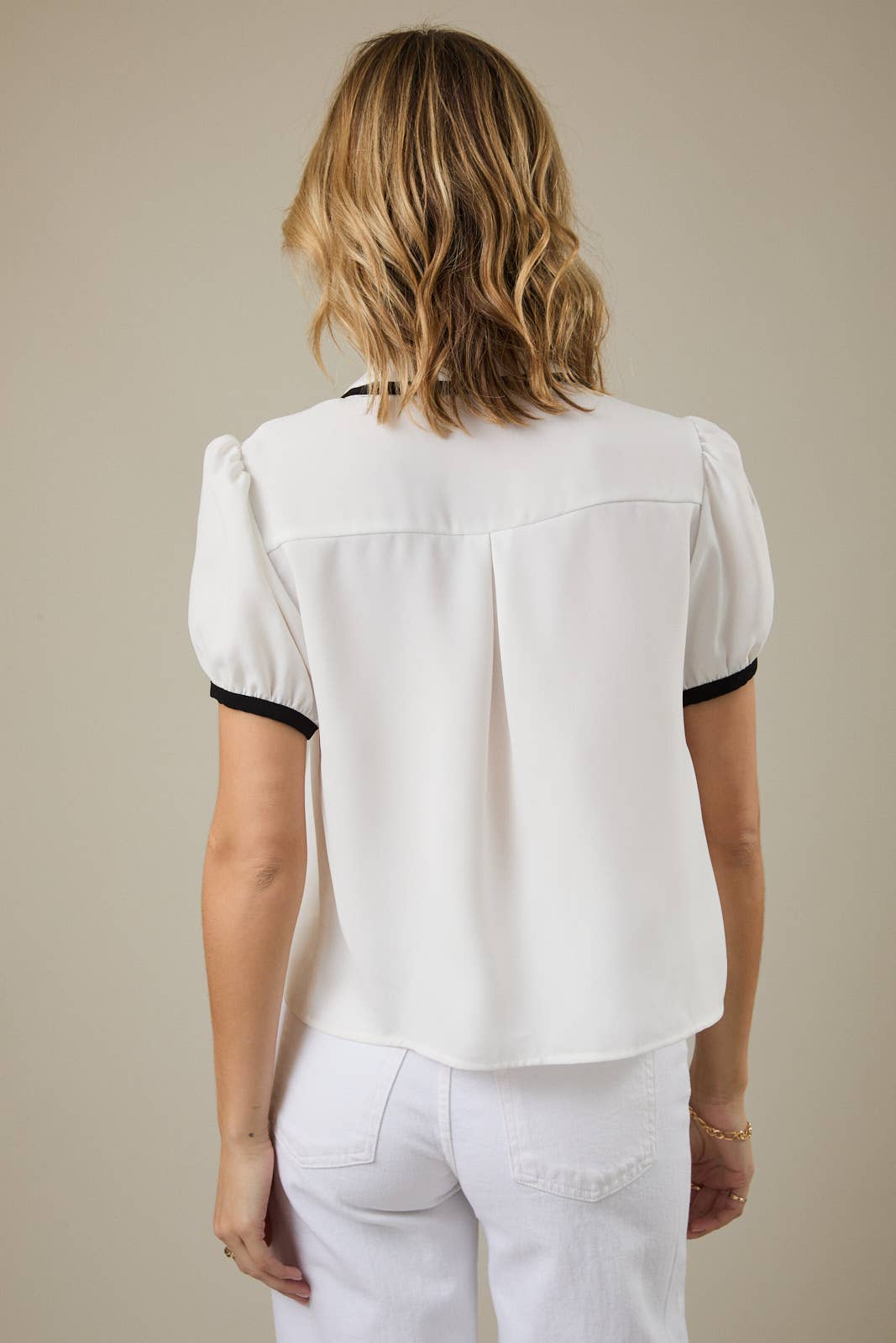 Sunday Edition Dropped Neck Button Down