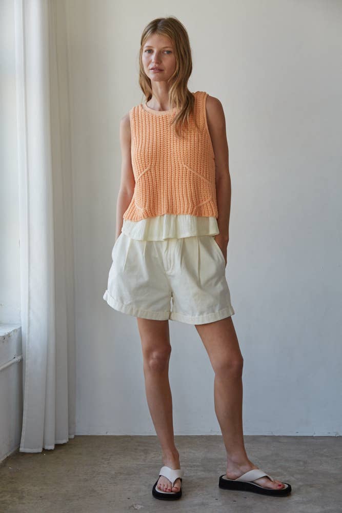 By Together Contrast Peplum Top
