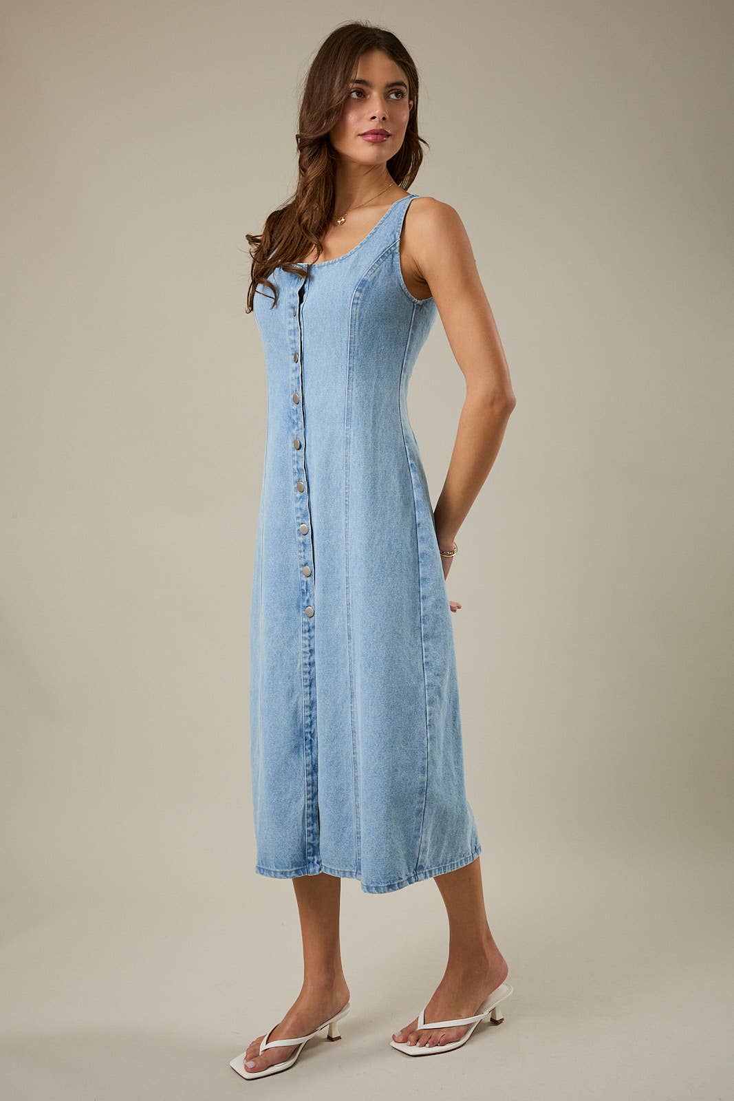 Sunday Edition Sleeveless Denim Dress