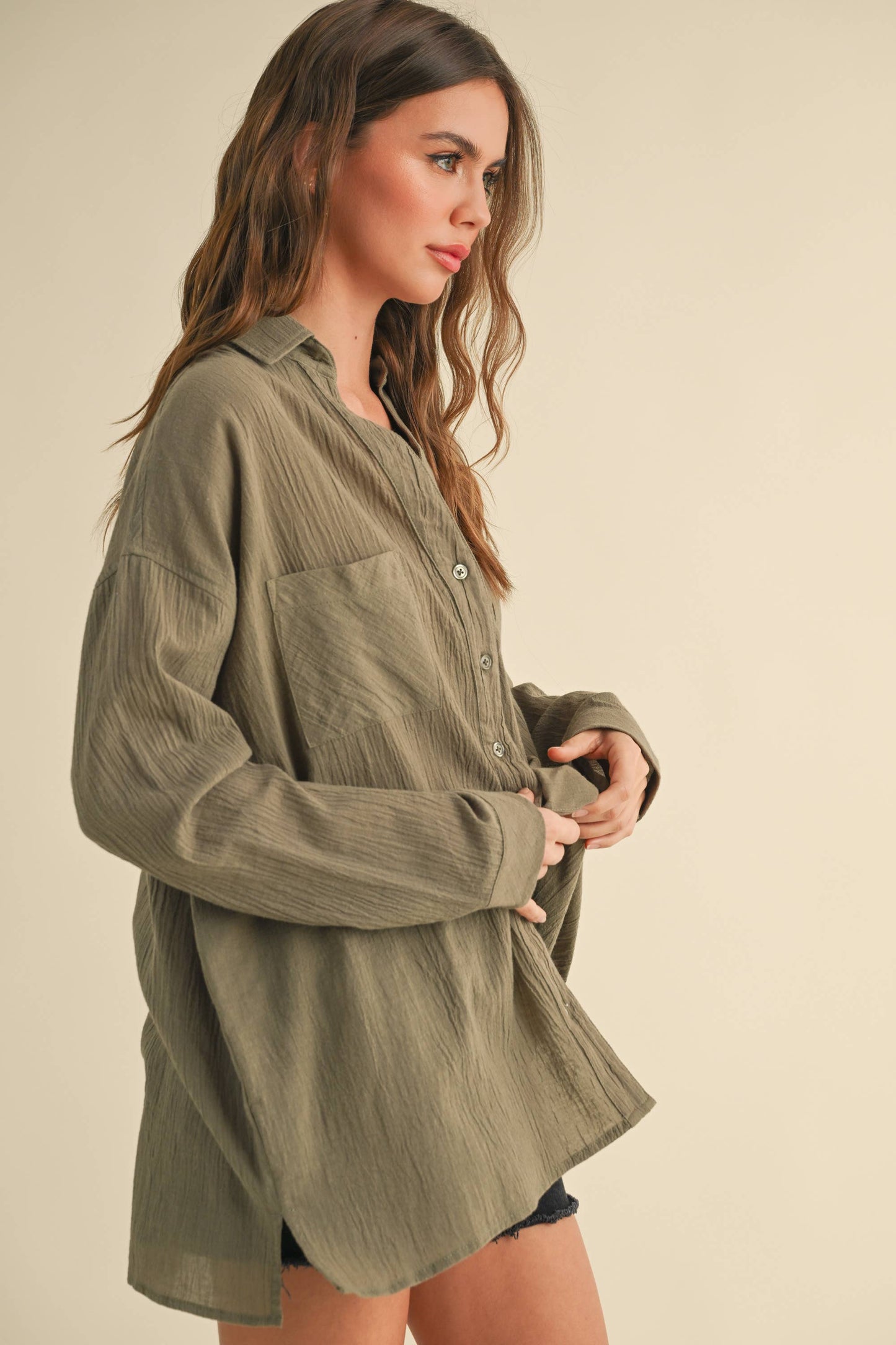 Miou Muse Cotton Button-down